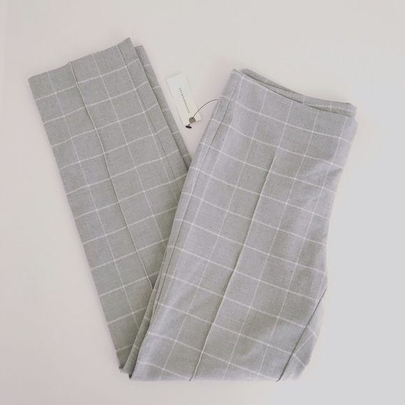Anthropologie Pants - Anthropologie Cartonnier Grey Windowpane Gingham Pants Size 4